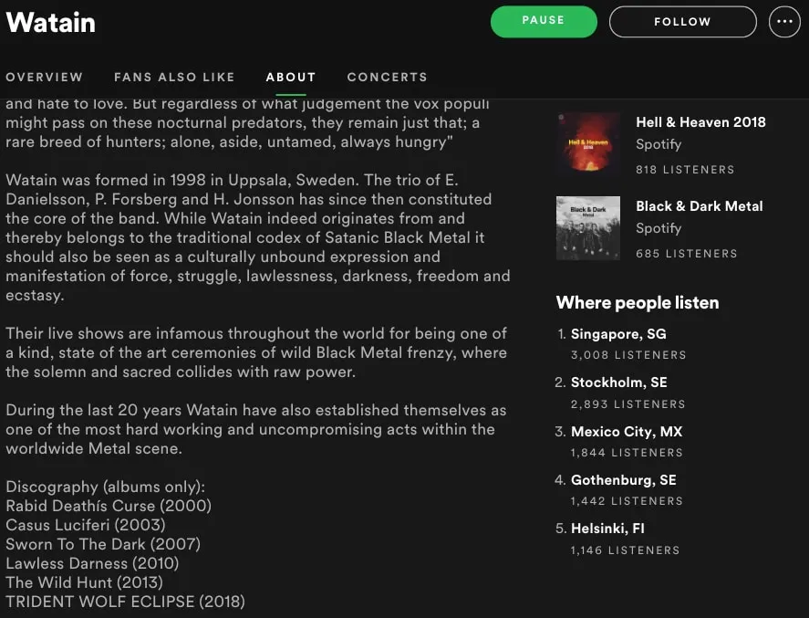 #46: Suddenly lots of Singaporeans are listening to Watain on Spotify