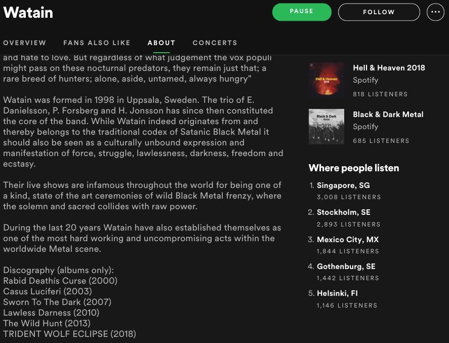 #46: Suddenly lots of Singaporeans are listening to Watain on Spotify